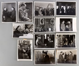 LOT OF 12 WWII GERMAN HEINRICH HOFFMAN PHOTOGRAPHS