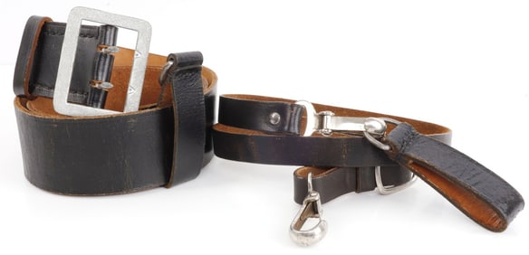 WWII GERMAN NSDAP BELT WITH SHOULDER STRAP