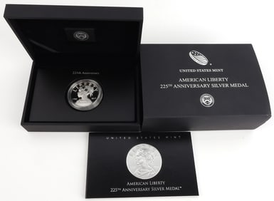 AMERICAN LIBERTY 225TH ANNIVERSARY SILVER MEDAL