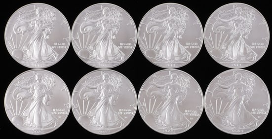 LOT 8 2023 & 2014 1 OZT SILVER AMERICAN EAGLE COIN