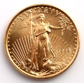 1999 GOLD 1/10 OZT OUNCE AMERICAN EAGLE BU COIN
