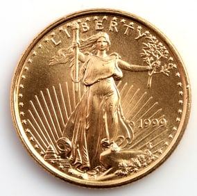 1999 GOLD 1/10 OZT OUNCE AMERICAN EAGLE BU COIN