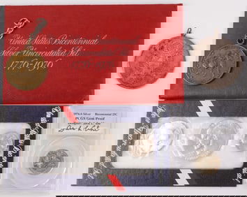 BICENTENNIAL MEDAL & SILVER COIN GROUPING