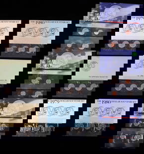 1979 1980 1999 U.S. MINT UNCIRCULATED DOLLAR 9 SET: Includes 3, 1979, 3, 1980 and 3 1999, all as issued by the mint
