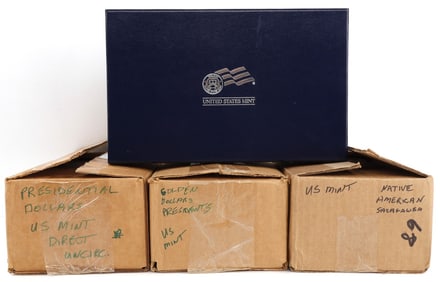U.S. MINT EMPTY DOLLAR ROLL BOX LOT