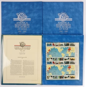 3 AMERICA REMEMBERS WORLD AT WAR 1941-45 STAMP SET