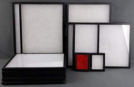 LOT OF 12 USED ASSORTED RIKER MOUNT DISPLAY CASES