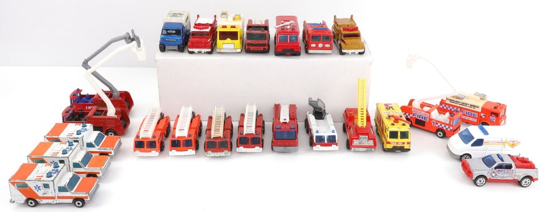 LOT OF 24 1970'S 1980'S MATCHBOX TOY CARS: Lot of TWENTY-FOUR. Good variety with some duplication, moderate play wear on 11 balance are very good condition.