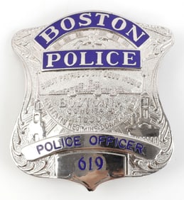 US POLICE OFFICER BADGE FOR CITY OF BOSTON