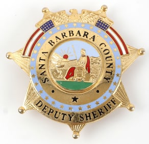 US DEPUTY SHERIFF BADGE FOR SANTA BARBARA COUNTY