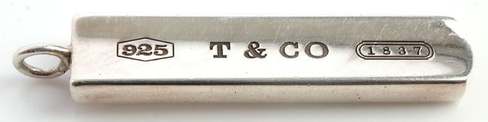 TIFFANY & CO STERLING 1837 SILVER BAR
