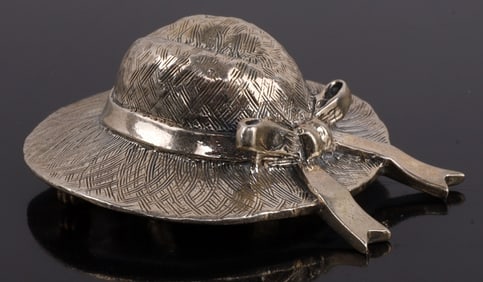 J.H. BREAKELL STERLING SILVER COWBOY HAT BROOCH