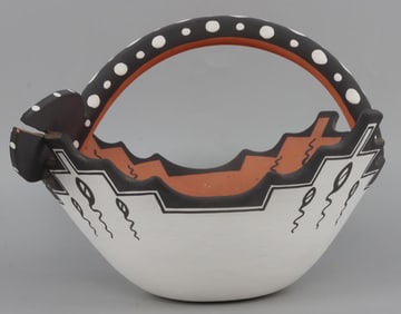 DRAGONFLY EFFIGY BOWL BY ZUNI ARTIST MARCUS HOMER