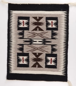 NATIVE AMERICAN NAVAJO RUG STORM BY DORIS DUNCAN