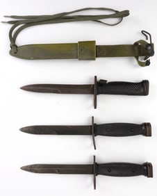 M6 WITH SCABBARD & 2 M7 WO SCABBARD BAYONET LOT