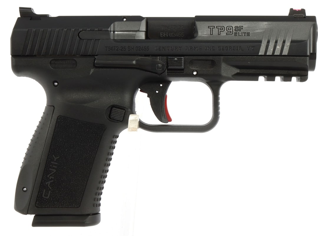 CANIK TP9SF ELITE 9MM COMPACT SEMI AUTO PISTOL NIB: New in box Canik TP9SF Elite semi-automatic pistol. Includes two (2) 15-round magazines. FFL required for transfer. No international shipping. Know your state's firearm laws before bidding. Caliber: 9