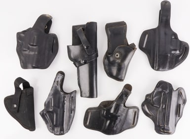 8 DIFFERENT HOLSTER LOT S&W DESANTIS BRAUER DALCO