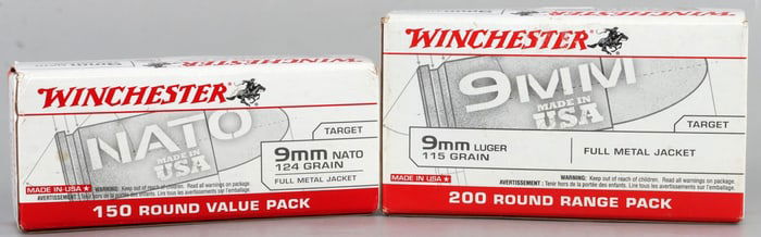 350 ROUNDS OF WINCHESTER 9MM AMMUNITION
