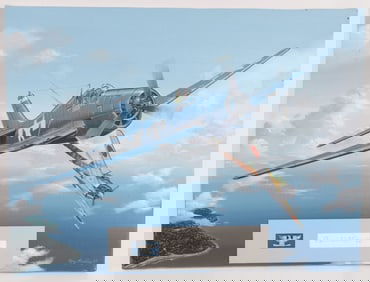 NAVAL ACE OF ACES DAVID MCCAMPBELL SIGNED PAINTING