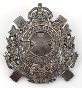 CANADIAN SCOTTISH REGIMENT STERLING SILVER BADGE