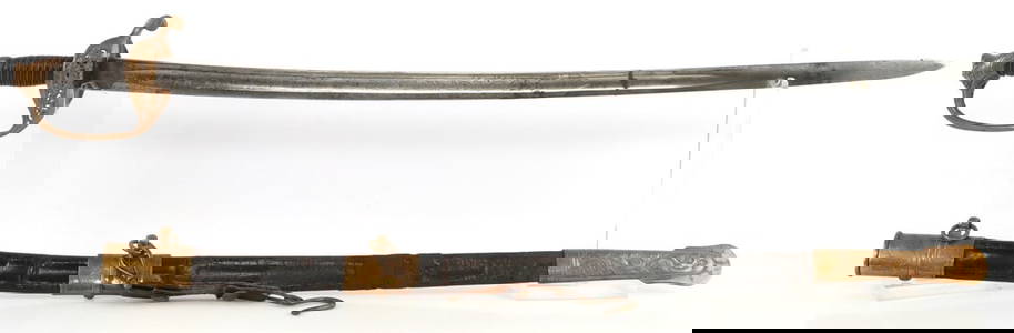 CIVIL WAR H SAUERBIER INFANTRY SWORD MODEL 1850
