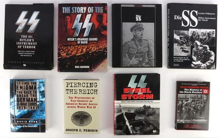 LOT OF 8 BOOKS ON THE THIRD REICH HOLOCAUST HITLER