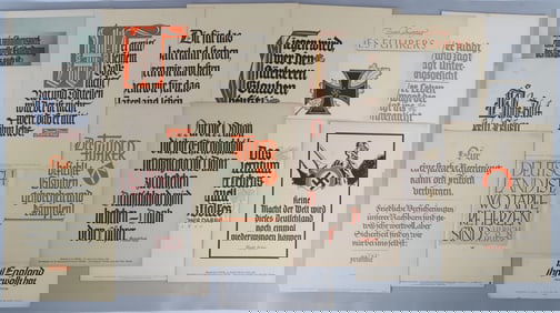 LOT 15 WWII GERMAN REICH QUOTE OF THE WEEK POSTERS