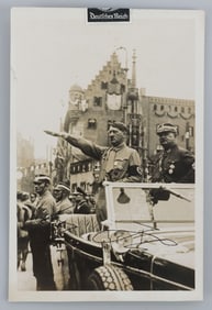 WWII GERMAN REICH ADOLF HITLER SIGNED POSTCARD