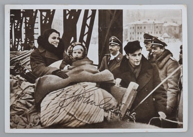 WWII GERMAN REICH ADOLF HUHNLEIN SIGNED POSTCARD