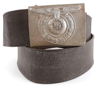 WWII GERMAN SS ENLISTED MAN BELT AND BUCKLE