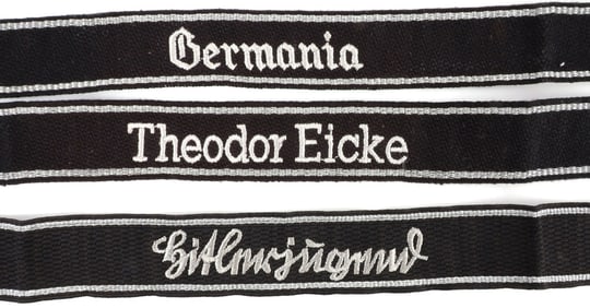 LOT OF 3 WWII GERMAN THIRD REICH CUFF TITLES