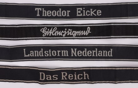LOT OF 4 WWII GERMAN THIRD REICH CUFF TITLES