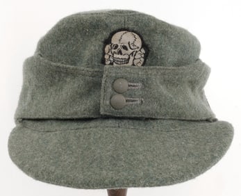 WWII GERMAN THIRD REICH SS FIELD CAP M43