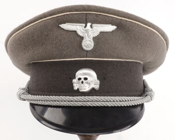 WWII GERMAN THIRD REICH SS OFFICER VISOR CAP