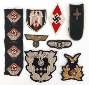 WWII GERMAN REICH BULLION EMBROIDERY PATCH LOT 11