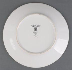WWII GERMAN THIRD REICH PLATE WITH SWASTIKA