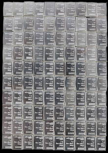 100 1 GRAM VALCAMBI SUISSE 999 FINE SILVER BAR LOT: 100 Troy ounces of fine silver. This lot reserved at melt.