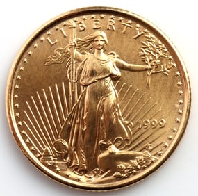 1999 GOLD 1/10 OZT OUNCE AMERICAN EAGLE BU COIN