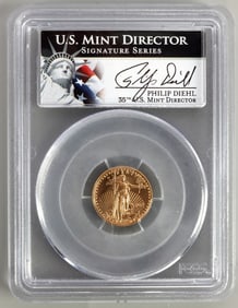 2013 GOLD 1/10 OZT EAGLE COIN MINT DIRECTOR SIGNED