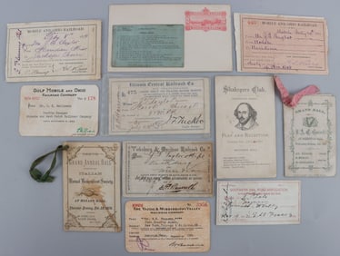 11 PC LOT RAILROAD PASS VICKSBURG MERIDIAN MOBILE