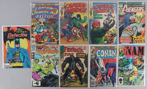 LOT OF SELECTED PREMIUM MARVEL DC COMICS: Fine selection of Marvel & DC Comics, ranging from the 1960s to the 1980s. All comics appear to be in very good to very fine condition. Included: 1) Batman, Year Two, Part 1. 2) Fantastic Four #64.