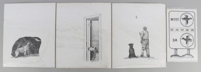 LOT 4 J. LIVINGSTON WILDLIFE ARTIST ORIG DRAWINGS