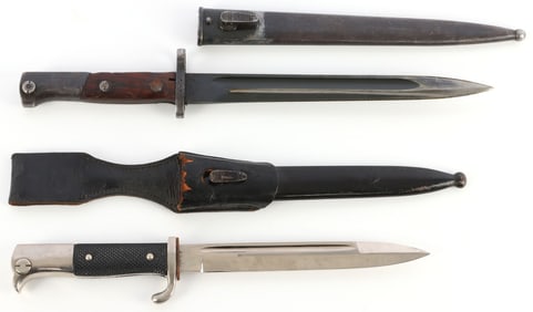 LOT OF 2 WWII RUSSIAN & GERMAN BAYONETS