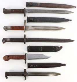 LOT OF 5 BAYONETS AK 47 CZECH FINNISH GERMAN
