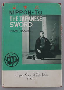 BOOK NIPPON - TO THE JAPANESE SWORD INAMI HAKUSUI: Some wear to dust jacket. Otherwise, very good original condition. 1948 Edition. This lot has a reserve.