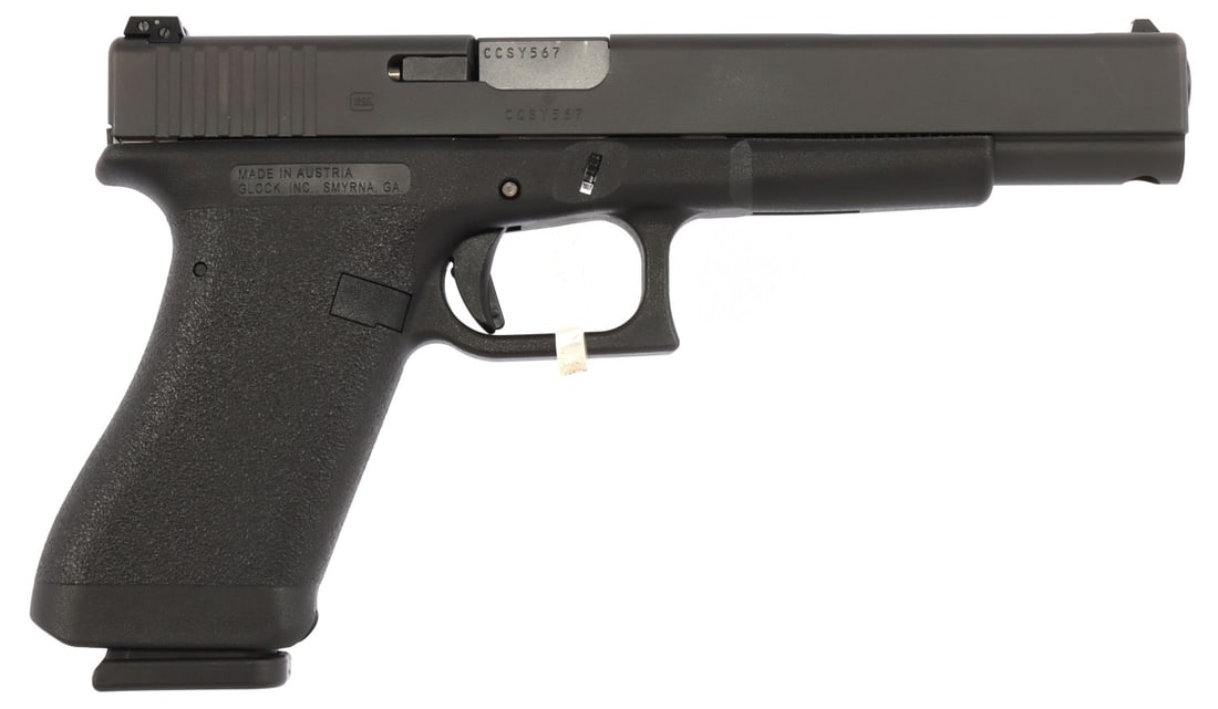 GLOCK G17L CLASSIC 9MM 6IN BBL COMPETITION PISTOL: New in box Glock G17L Classic semi-automatic pistol. An ideal pistol for competition and target shooting, having a 6-inch barrel, well-balanced slide, long sight radius and a crisp, precise trigger pu