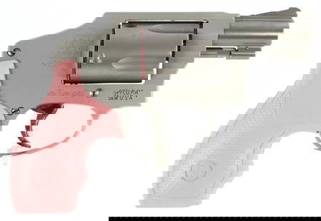 SMITH & WESSON MODEL 642 .38 SPL +P REVOLVER NIB: New in box Smith & Wesson Model 642-2 double-action revolver. Includes pink grip and black grip. Capacity 5-rounds. No internal lock. FFL required for transfer. No international shipping. Know your
