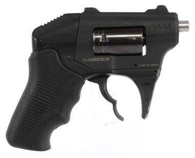 THUNDERSTRUCK DOUBLE BARREL .22 MAGNUM REVOLVER: Standard Manufacturing Co. Thunderstruck double-barrel, double-action revolver. Cal .22 WMR. 8-round capacity. 1 5/8-inch barrel. Very good overall condition. Mechanically fine, functions without