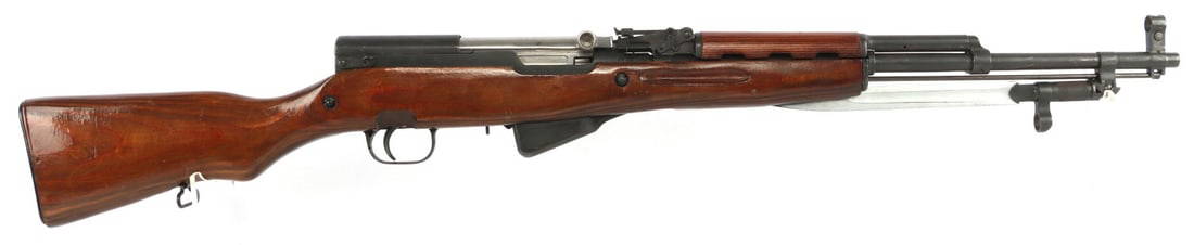 RUSSIAN TULA SKS MATCHING NUMBERS 7.62X39 RIFLE: Complete Tula Arsenal SKS semi-automatic rifle. All matching numbers "lettergun" without dust cover arsenal markings. CAI import mark on barrel just behind bayonet lug. Very good condition.
