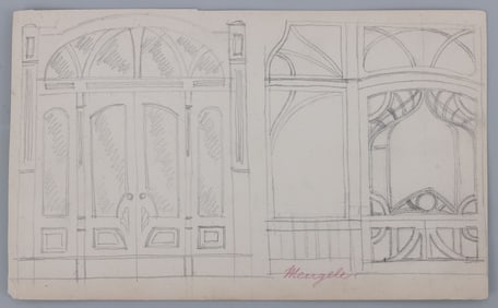 WWII SKETCH ATTRIBUTED TO JOSEF MENGELE SIGNED